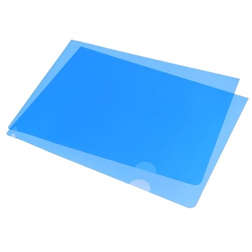 24 Stück L-Typ-Ordner, A4, Kunststoff-Datei-Projekttaschen, Ordner, durchsichtiges Papier, Dokumentenhülle, Schul- und Bürobedarf FüR Organisieren(Blue) von ANQKYO