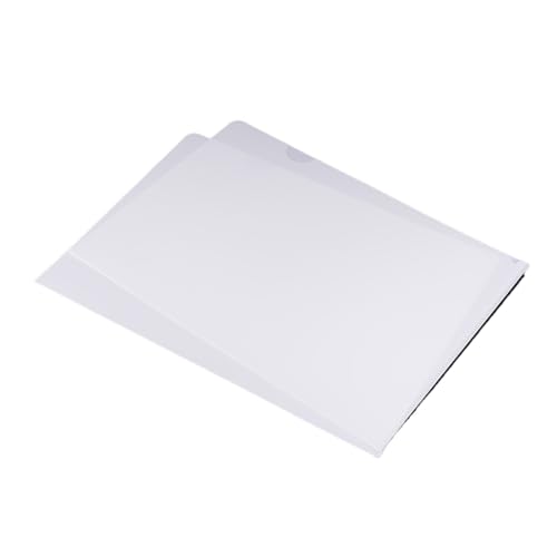 24 Stück L-Typ-Ordner, A4, Kunststoff-Datei-Projekttaschen, Ordner, durchsichtiges Papier, Dokumentenhülle, Schul- und Bürobedarf FüR Organisieren(White) von ANQKYO