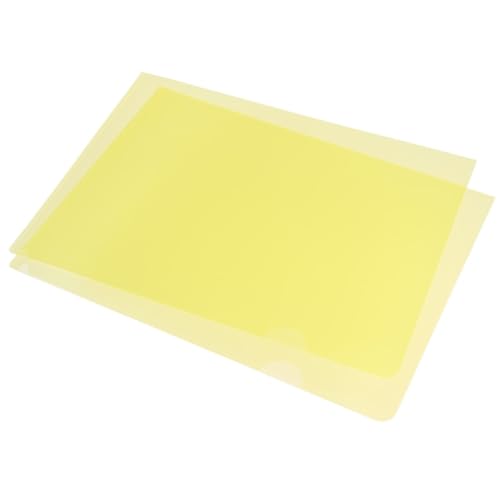 24 Stück L-Typ-Ordner, A4, Kunststoff-Datei-Projekttaschen, Ordner, durchsichtiges Papier, Dokumentenhülle, Schul- und Bürobedarf FüR Organisieren(Yellow) von ANQKYO
