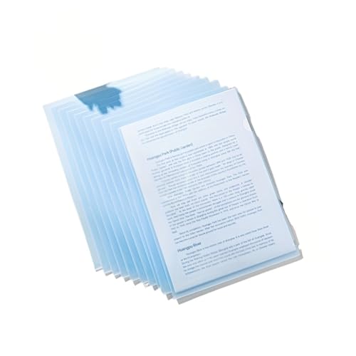 24 Stück Projektordner aus PP-Material – L-förmige A4-Dokumentenhüllen, wasserdichte Aufbewahrung FüR Organisieren(Blue) von ANQKYO