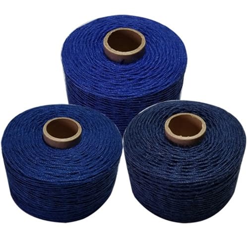 3 teile/los Blau Leinen Ramie Garn Themen Bindfäden Schnüre for Nähen Stickerei Häkeln DIY FüR Basteln(Mixed blue) von ANQKYO
