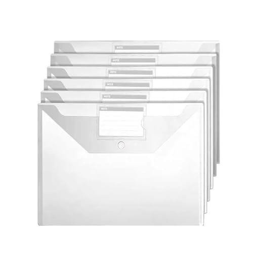 30 PCS Kunststoff Ordner for Dokument A4 Größe Umschläge Mit Snap Verschluss Klar Datei Taschen FüR Organisieren(Solid color) von ANQKYO