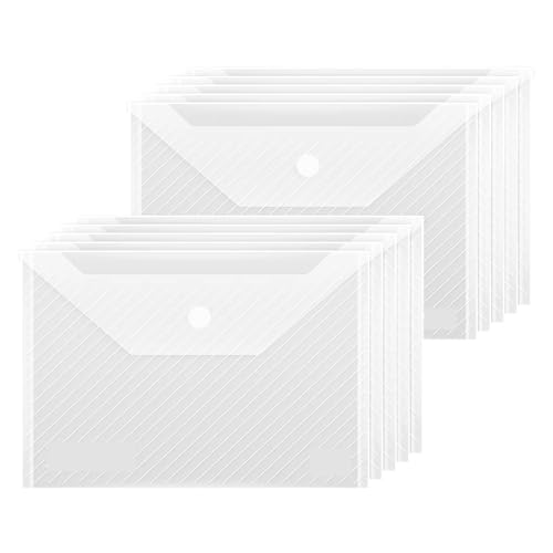 30 Stück Kunststoffumschläge – Transparente, wasserdichte, wiederverwendbare Aktenordner for Dokumente im A4-Letter-Format FüR Organisieren von ANQKYO