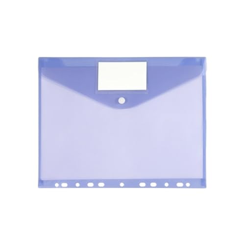 30Pcs A4 Dateien Binder Ordner Organizer 11 Löcher Erweiterbar Tasche Umschlag Datei Perforierte Taschen FüR Organisieren(Blue) von ANQKYO