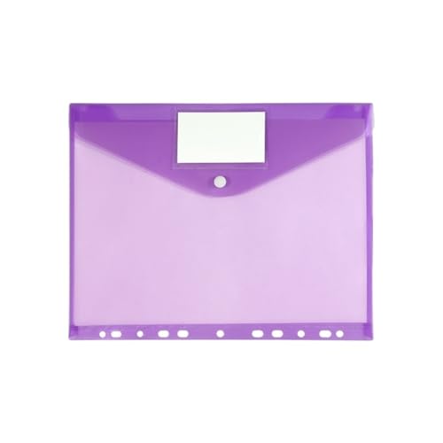 30Pcs A4 Dateien Binder Ordner Organizer 11 Löcher Erweiterbar Tasche Umschlag Datei Perforierte Taschen FüR Organisieren(Purple) von ANQKYO