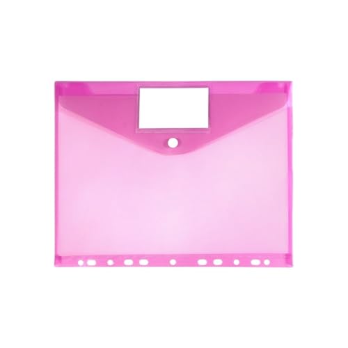 30Pcs A4 Dateien Binder Ordner Organizer 11 Löcher Erweiterbar Tasche Umschlag Datei Perforierte Taschen FüR Organisieren(Rose Red) von ANQKYO