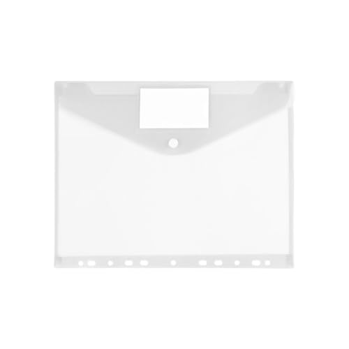 30Pcs A4 Dateien Binder Ordner Organizer 11 Löcher Erweiterbar Tasche Umschlag Datei Perforierte Taschen FüR Organisieren(Transparent) von ANQKYO