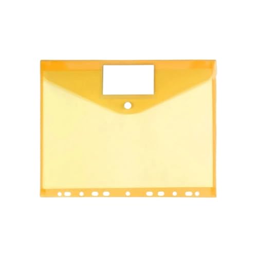30Pcs A4 Dateien Binder Ordner Organizer 11 Löcher Erweiterbar Tasche Umschlag Datei Perforierte Taschen FüR Organisieren(Yellow) von ANQKYO