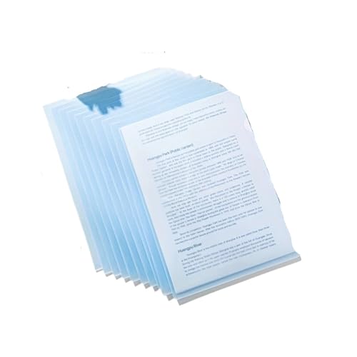 32 Stück durchsichtige Dokumentenmappe, L-Typ, Kunststoff, kopiersicher, Projekttasche FüR Organisieren(Blue) von ANQKYO