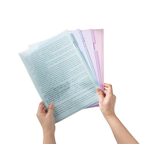 32 Stück durchsichtige Dokumentenmappe, L-Typ, Kunststoff, kopiersicher, Projekttasche FüR Organisieren(Mixed) von ANQKYO