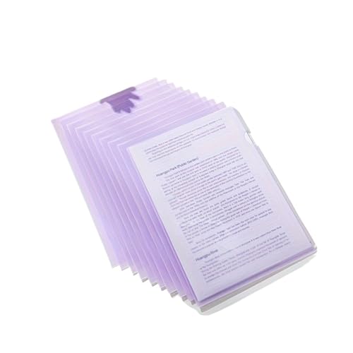 32 Stück durchsichtige Dokumentenmappe, L-Typ, Kunststoff, kopiersicher, Projekttasche FüR Organisieren(Purple) von ANQKYO