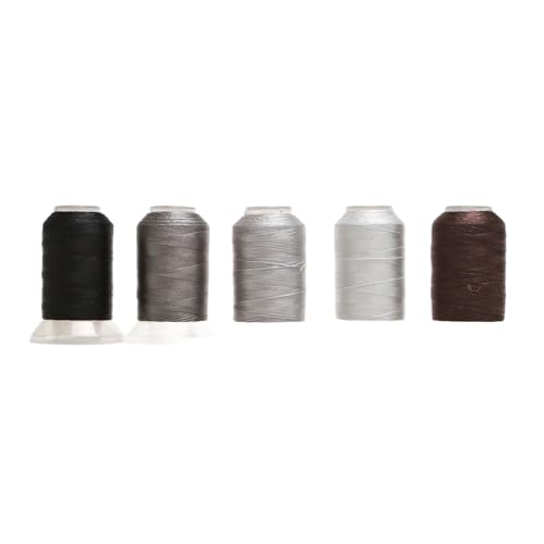4/5 Rollen/Set Polyester-Stickgarn for Kits, Nähen und Basteln FüR Basteln(Black) von ANQKYO