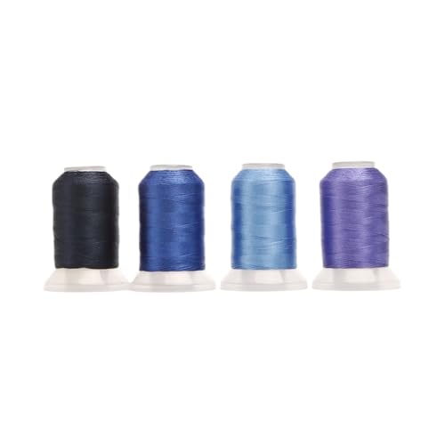 4/5 Rollen/Set Polyester-Stickgarn for Kits, Nähen und Basteln FüR Basteln(Dark blue) von ANQKYO