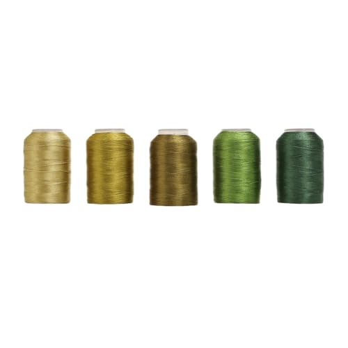 4/5 Rollen/Set Polyester-Stickgarn for Kits, Nähen und Basteln FüR Basteln(Dark green) von ANQKYO