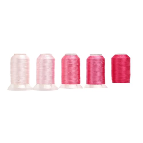 4/5 Rollen/Set Polyester-Stickgarn for Kits, Nähen und Basteln FüR Basteln(Pink) von ANQKYO
