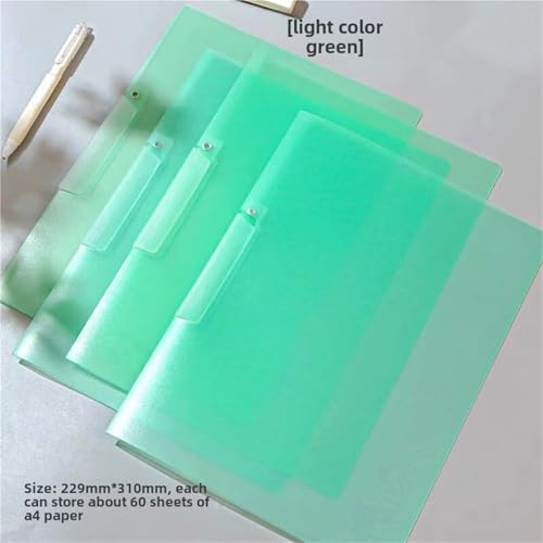 4 stücke A4 Farbe Rotary Seite Öffnen Taste Jungen Und Mädchen Lernen Büro Ordner Schaukel Stange Clip PP Datei Lagerung FüR Organisieren(Green) von ANQKYO