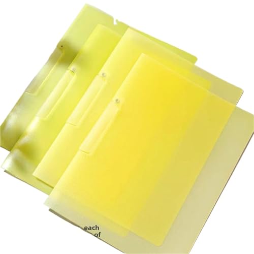 4 stücke A4 Farbe Rotary Seite Öffnen Taste Jungen Und Mädchen Lernen Büro Ordner Schaukel Stange Clip PP Datei Lagerung FüR Organisieren(Yellow) von ANQKYO