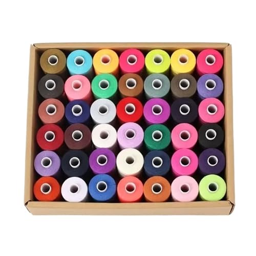 42 Rollen/Set 1000 Yards Polyester-Nähgarn for den Hausgebrauch, Farben, DIY FüR Basteln von ANQKYO