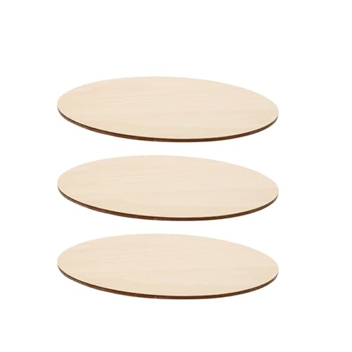 5 STÜCKE Natürliche Unvollendete Runde Holzscheiben Kreise Scheiben for DIY Handwerk Kinder Weihnachten Malerei Spielzeug Ornament Dekore FüR Diy Handwerk(15CM) von ANQKYO