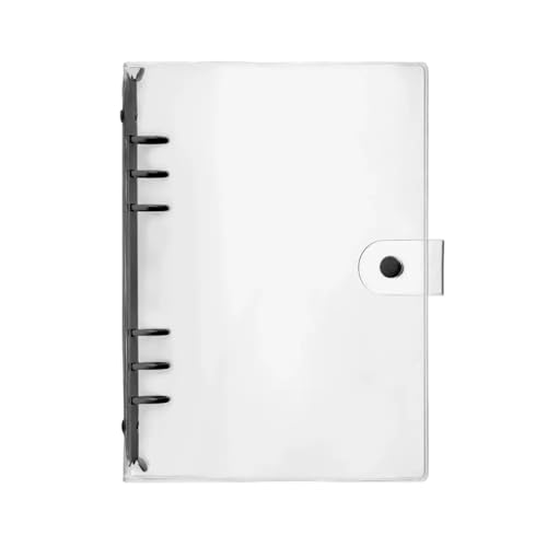 5 stücke A5 A6 PVC Lose-Blatt Notebook Abdeckung Ordner Transparent Binder Datei Lagerung FüR Organisieren(Black-A6) von ANQKYO