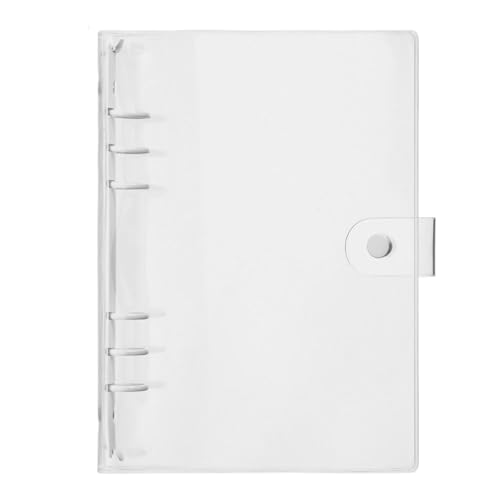 5 stücke A5 A6 PVC Lose-Blatt Notebook Abdeckung Ordner Transparent Binder Datei Lagerung FüR Organisieren(White-A5) von ANQKYO