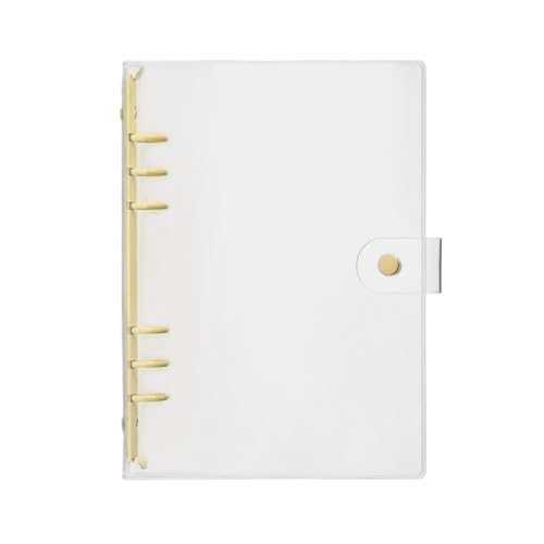 5 stücke A5 A6 PVC Lose-Blatt Notebook Abdeckung Ordner Transparent Binder Datei Lagerung FüR Organisieren(Yellow-A6) von ANQKYO