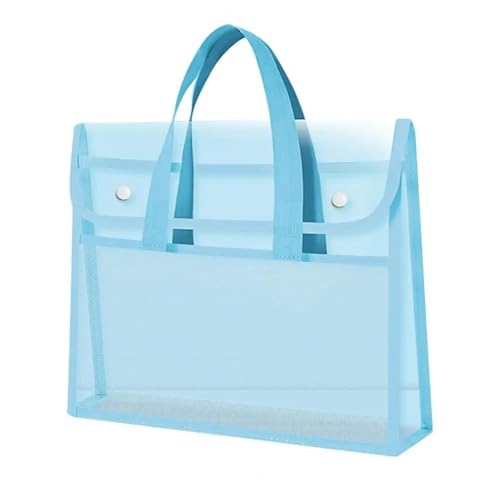 5 stücke Erweiterbar Transparent Kunststoff Datei Ordner Wasserdicht A4 Brief Größe Beutel Tragbare Dokumente Tote Tasche FüR Organisieren(Blue) von ANQKYO