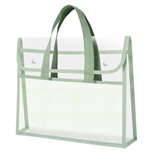 5 stücke Erweiterbar Transparent Kunststoff Datei Ordner Wasserdicht A4 Brief Größe Beutel Tragbare Dokumente Tote Tasche FüR Organisieren(Green) von ANQKYO