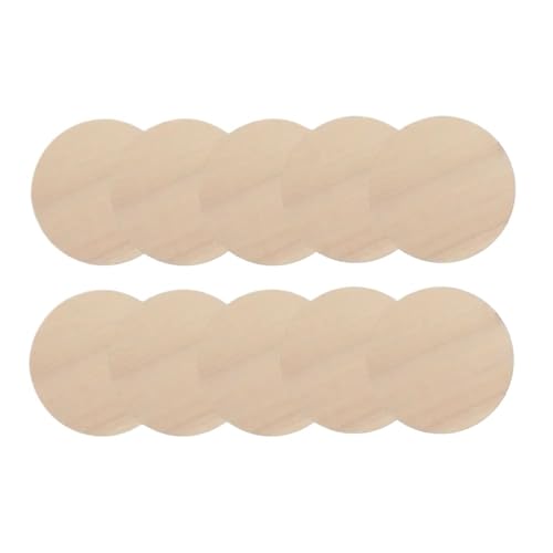 50 Stück runde Holzstücke, Holzkreise, leere Plakette for Heimwerker, Bastelarbeiten, Brandmalerei, Projekte, Spiele, Scrapbooking, Gebäudemodelle FüR Diy Handwerk von ANQKYO