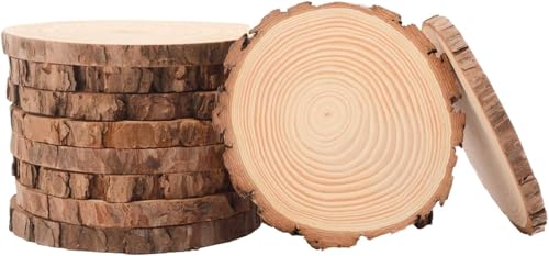 50 Stück unbehandelte Holzrunden, Kreise, natürliche Holzuntersetzer for Basteln, DIY-Ornamente, rustikale Hochzeitsmittelstücke, Dekorationen FüR Diy Handwerk(3-4 cm) von ANQKYO