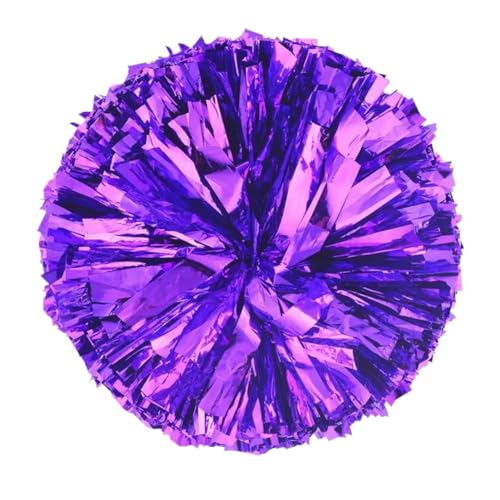 ANQKYO Cheerleader Pompons 10 Stück Cheerleader-Pompons, 31 cm, Cheerleading-Pompons, Griffstil, Teamsport-Pompom, Mädchenspiel, großes Spiel, Jubel-Handblume(Purple) von ANQKYO
