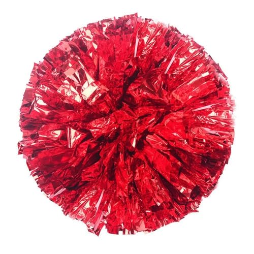 ANQKYO Cheerleader Pompons 10 Stück Cheerleader-Pompons, 31 cm, Cheerleading-Pompons, Griffstil, Teamsport-Pompom, Mädchenspiel, großes Spiel, Jubel-Handblume(Red) von ANQKYO