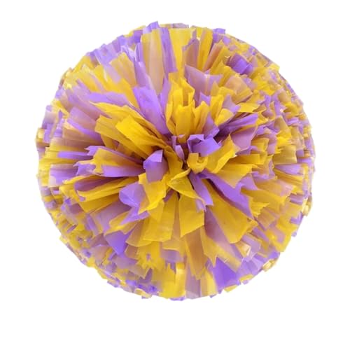 ANQKYO Cheerleader Pompons 4 Pcs Cheerleading Pom Poms Jubeln Blume Ball Spiel Vocal Dance Party Konzert Dekorateur Requisiten Club Versorgung(Color 7) von ANQKYO