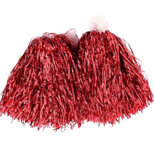 ANQKYO Cheerleader Pompons 4 Stück Cheerleading-Bälle for Cheerleading-Requisiten, Cheerleading, Tanzteams, Sportspiele, Wettbewerbe, mehrfarbige Auswahl(Red) von ANQKYO