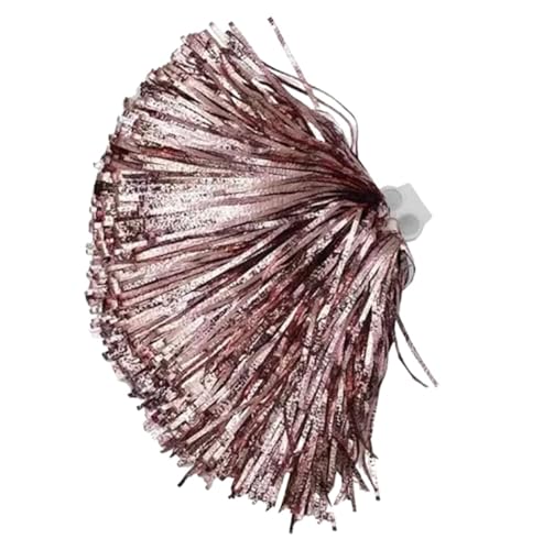 ANQKYO Cheerleader Pompons 4 Stück Cheerleading-Pompons mit Ringgriff, Schultanz-Pompons(Rose Gold) von ANQKYO