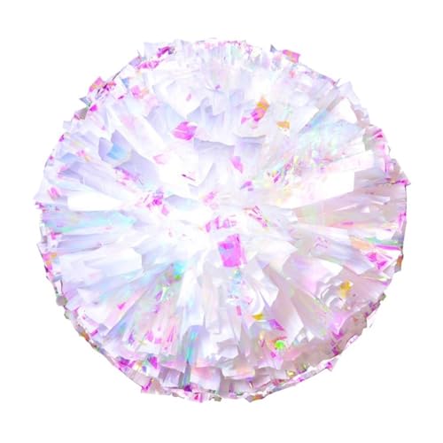 ANQKYO Cheerleader Pompons 4 stücke Cheerleader Pom Poms Blume Ball Cheer Pom Majorettes Bouquet Kunststoff Griffe(13 Inch) von ANQKYO