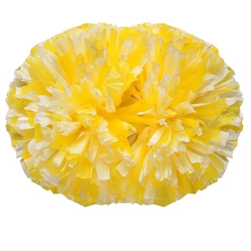 ANQKYO Cheerleader Pompons 4 stücke Cheerleading Pom Poms Cheerleading Pom Poms Jubeln Pompom Blume Nahm Ball Bouquet Kunststoff Griffe(Color 4) von ANQKYO
