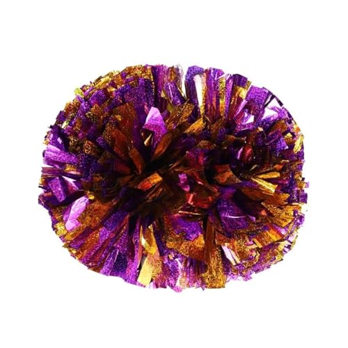 ANQKYO Cheerleader Pompons 4 stücke Party Dekorateur Jubeln Ball Pompoms Cheerleading Pom Poms Griff Wettbewerb Blume Tanz(Color 10) von ANQKYO