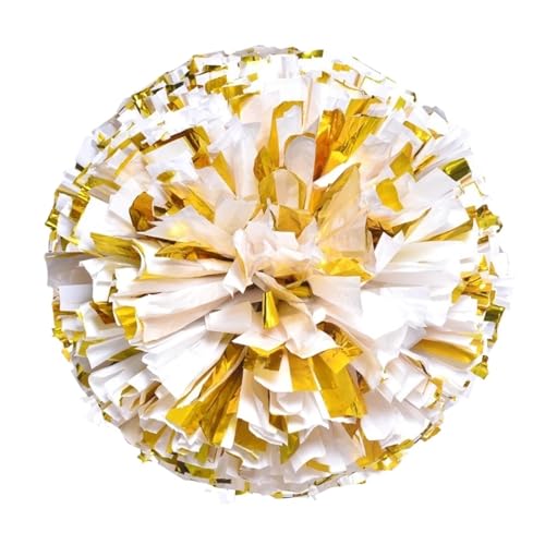 ANQKYO Cheerleader Pompons 4 stücke Schule Feier Wettbewerb Cheerleader Pom Poms Ball Spiel Vocal Dance Party Konzert Pompom Cheerleader(Color 1,11.8 Inch) von ANQKYO