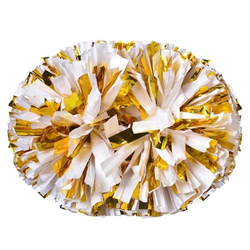 ANQKYO Cheerleader Pompons 4 stücke Schule Feier Wettbewerb Cheerleader Pom Poms Ball Spiel Vocal Dance Party Konzert Pompom Cheerleader(Color 1,14.6 Inch) von ANQKYO