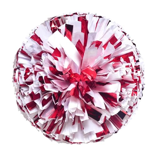 ANQKYO Cheerleader Pompons 4 stücke Schule Feier Wettbewerb Cheerleader Pom Poms Ball Spiel Vocal Dance Party Konzert Pompom Cheerleader(Color 4,11.8 Inch) von ANQKYO