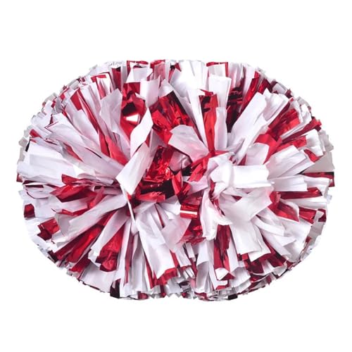 ANQKYO Cheerleader Pompons 4 stücke Schule Feier Wettbewerb Cheerleader Pom Poms Ball Spiel Vocal Dance Party Konzert Pompom Cheerleader(Color 4,14.6 Inch) von ANQKYO