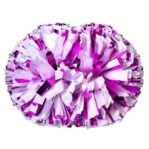 ANQKYO Cheerleader Pompons 4 stücke Schule Feier Wettbewerb Cheerleader Pom Poms Ball Spiel Vocal Dance Party Konzert Pompom Cheerleader(Color 5,14.6 Inch) von ANQKYO