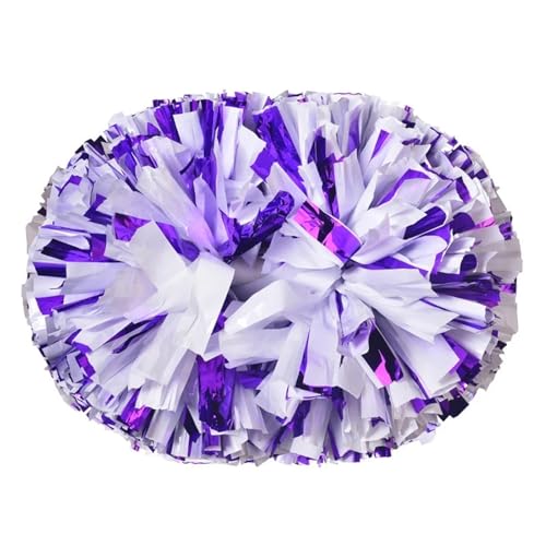 ANQKYO Cheerleader Pompons 4 stücke Schule Feier Wettbewerb Cheerleader Pom Poms Ball Spiel Vocal Dance Party Konzert Pompom Cheerleader(Color 6,14.6 Inch) von ANQKYO