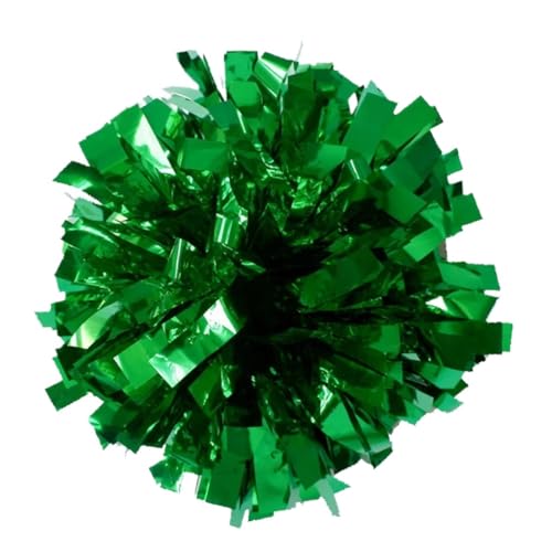 ANQKYO Cheerleader Pompons 4Pcs Cheerleading Pom Poms Mit Griff 32cm Komfortable Cheerleading Pom Poms(Green) von ANQKYO