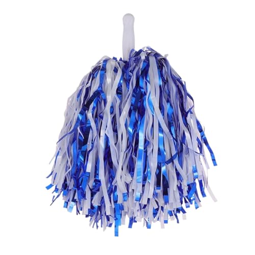 ANQKYO Cheerleader Pompons 6/10 stücke Cheerleading Pom Poms Mit Griff Cheer Bälle Hand Dance Frauen Mädchen Pompoms Zubehör(Color 1,10pcs) von ANQKYO