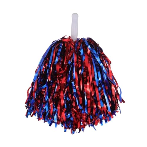 ANQKYO Cheerleader Pompons 6/10 stücke Cheerleading Pom Poms Mit Griff Cheer Bälle Hand Dance Frauen Mädchen Pompoms Zubehör(Color 2,10pcs) von ANQKYO