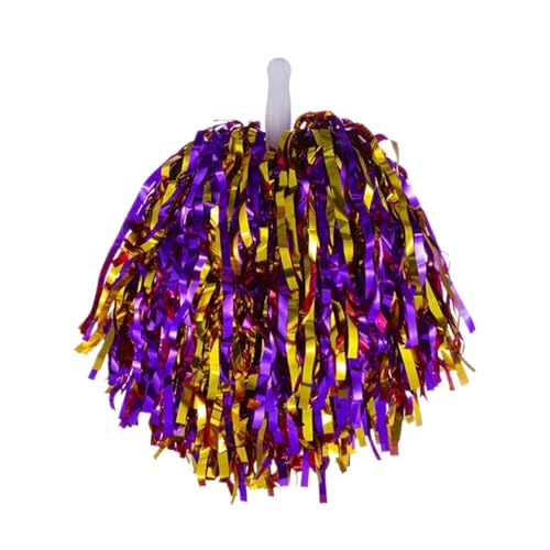 ANQKYO Cheerleader Pompons 6/10 stücke Cheerleading Pom Poms Mit Griff Cheer Bälle Hand Dance Frauen Mädchen Pompoms Zubehör(Color 6,6pcs) von ANQKYO