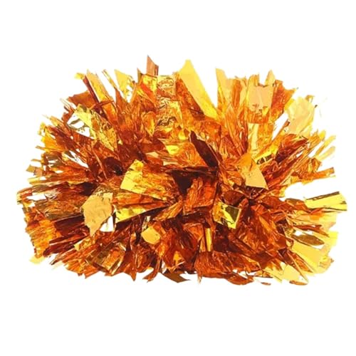ANQKYO Cheerleader Pompons 6 Stück praktische Cheerleader-Jubel-Pompons gelten for Sportspiele und Gesangskonzerte.(Gold) von ANQKYO