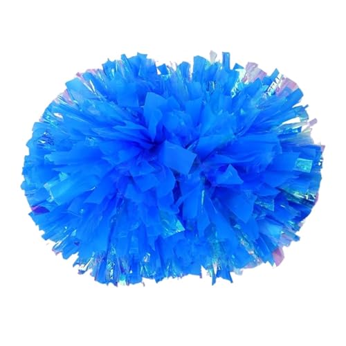 ANQKYO Cheerleader Pompons 6 stücke 35cm Kunststoff Cheerleader Pom pom Mädchen Jubeln Tanken Requisiten Cheerleading Pompon(Blue) von ANQKYO